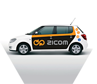 ZICOM - Skoda Fabia. Second version of car sticker
