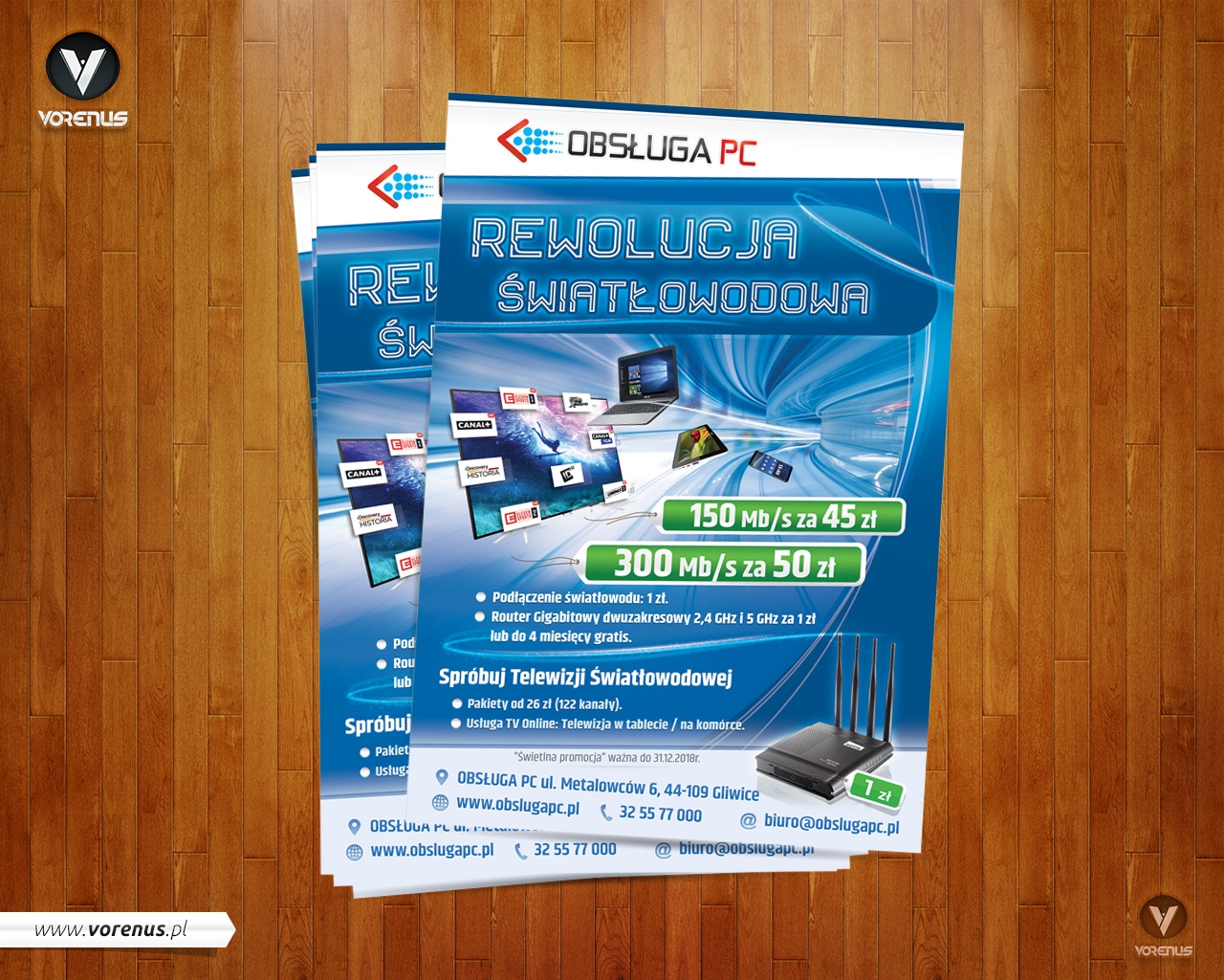 Obsługa PC - Plakat Rewolucja Światłowodowa