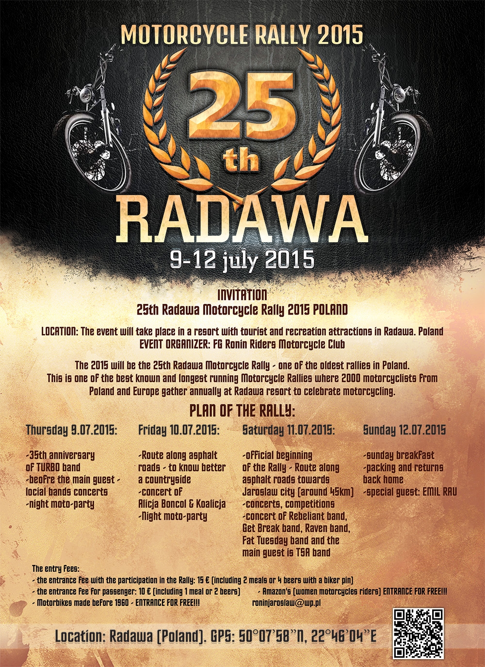 Radawa Motorcycle Rally 2015 - Invitation